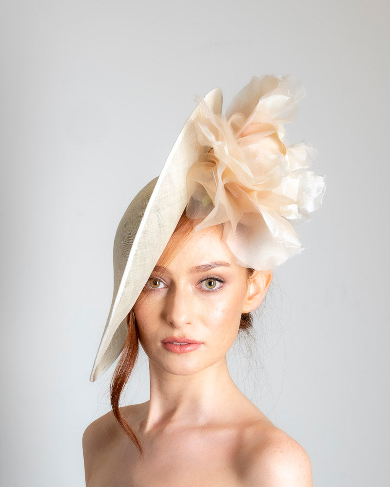 Aoife Harrison - Cream Disc with Cream Flower