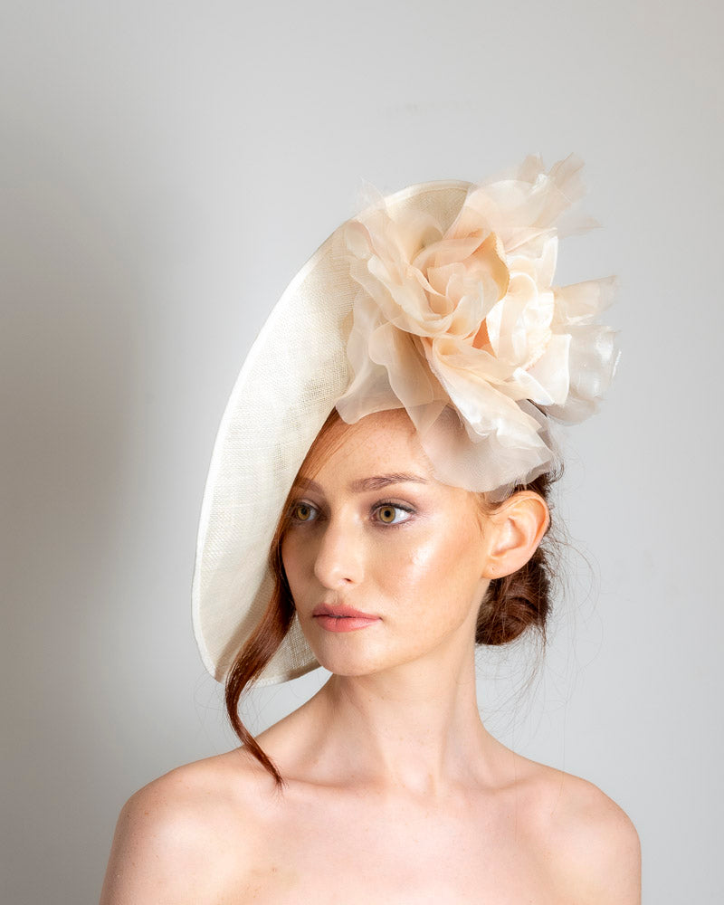 Aoife Harrison - Cream Disc with Cream Flower