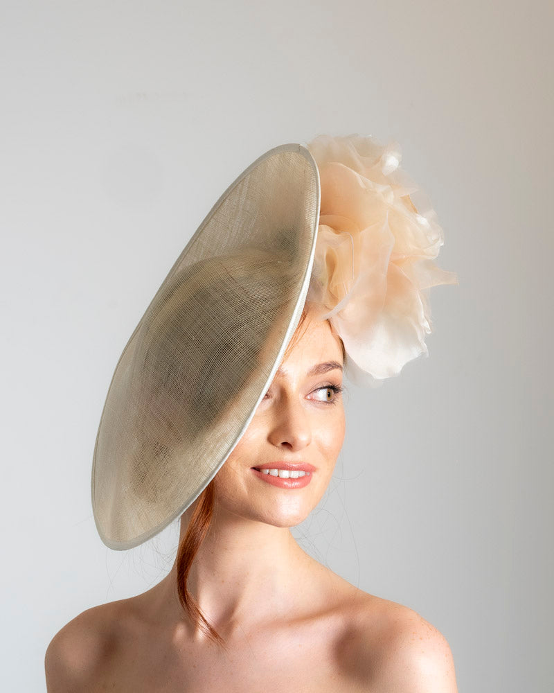 Aoife Harrison - Cream Disc with Cream Flower