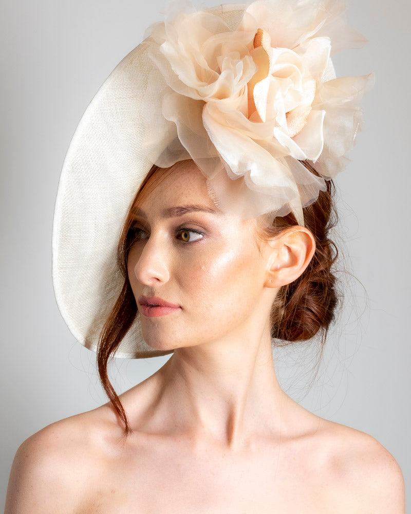 Aoife Harrison - Cream Disc with Cream Flower