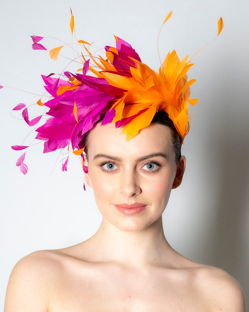 Suzie Mahony - Cerise/orange Hairband