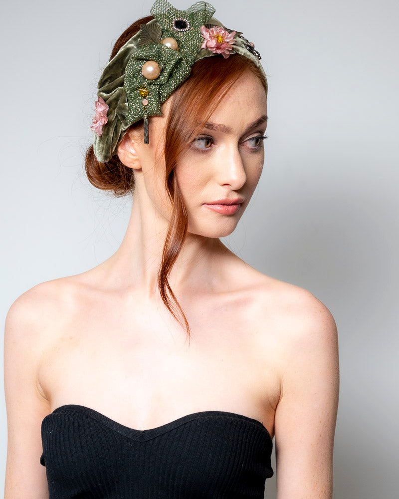Dessisslava - Green Embellished Hairband