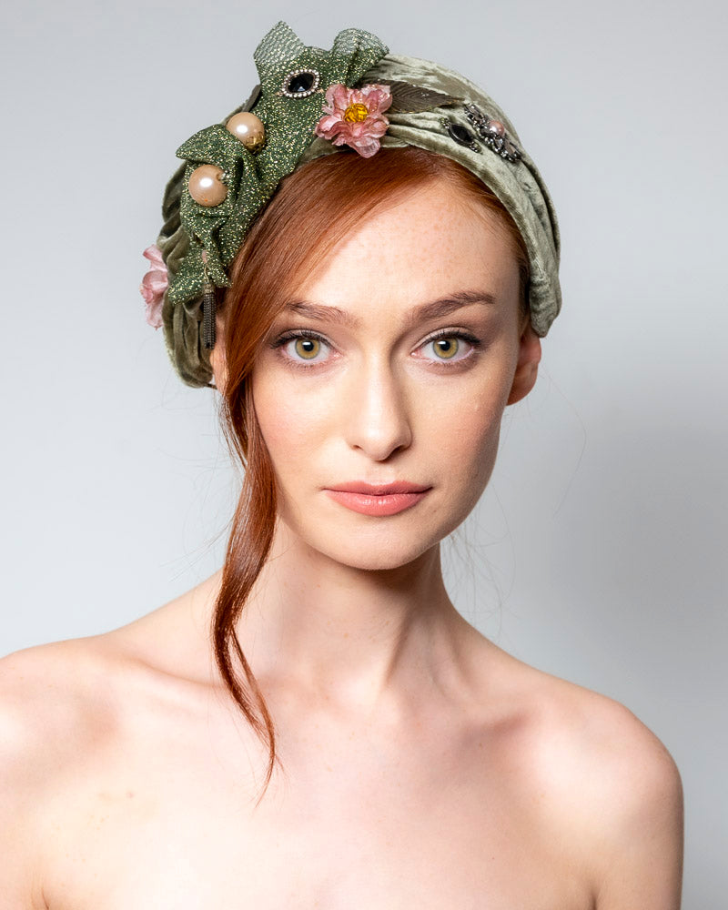 Dessisslava - Green Embellished Hairband