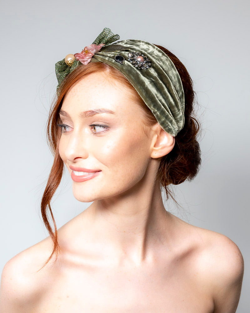 Dessisslava - Green Embellished Hairband