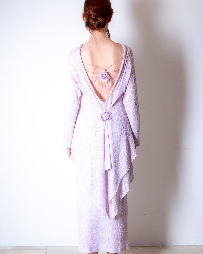 Caroline Mitchell - lilac beaded top & skirt