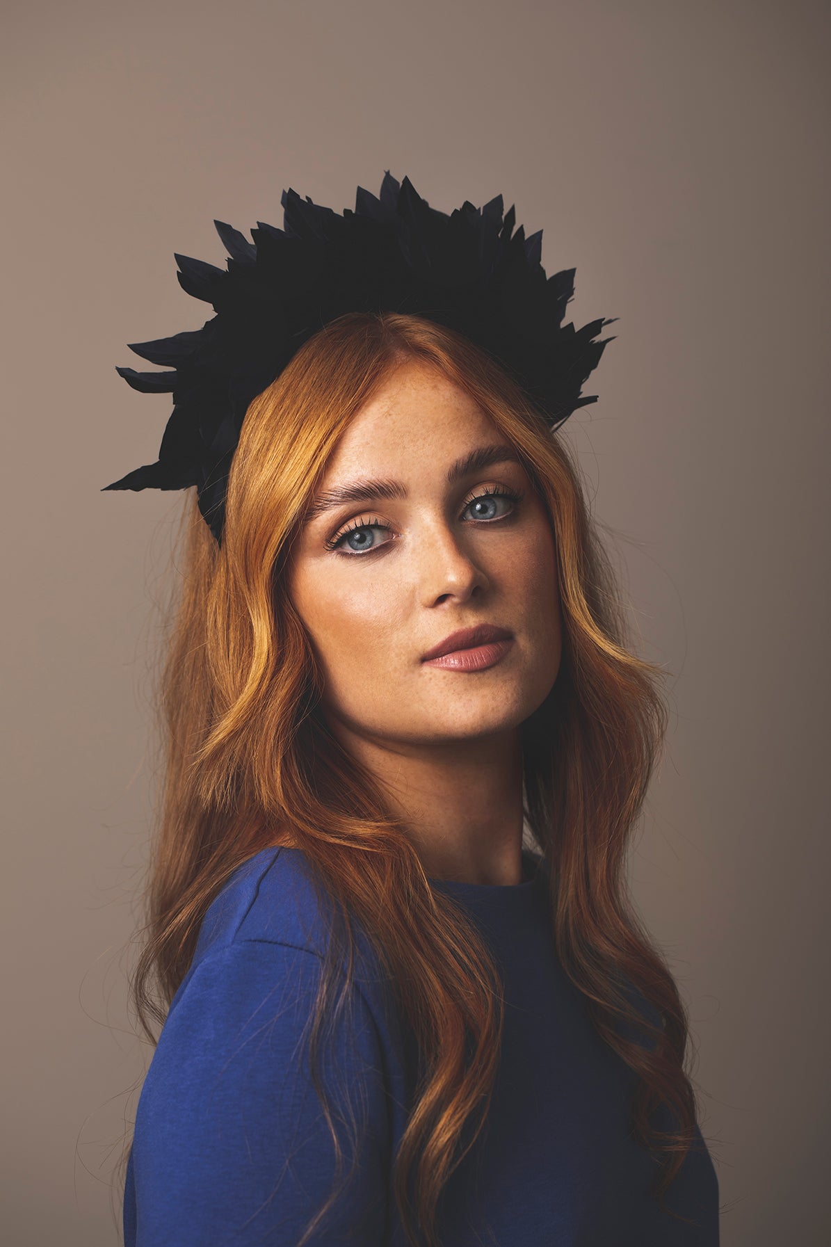 DFM Feathered Headpiece Black