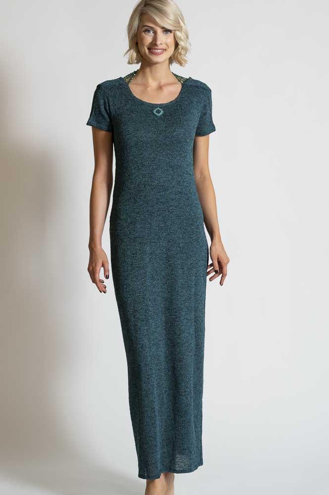 DRESS IN PETROL SHADE