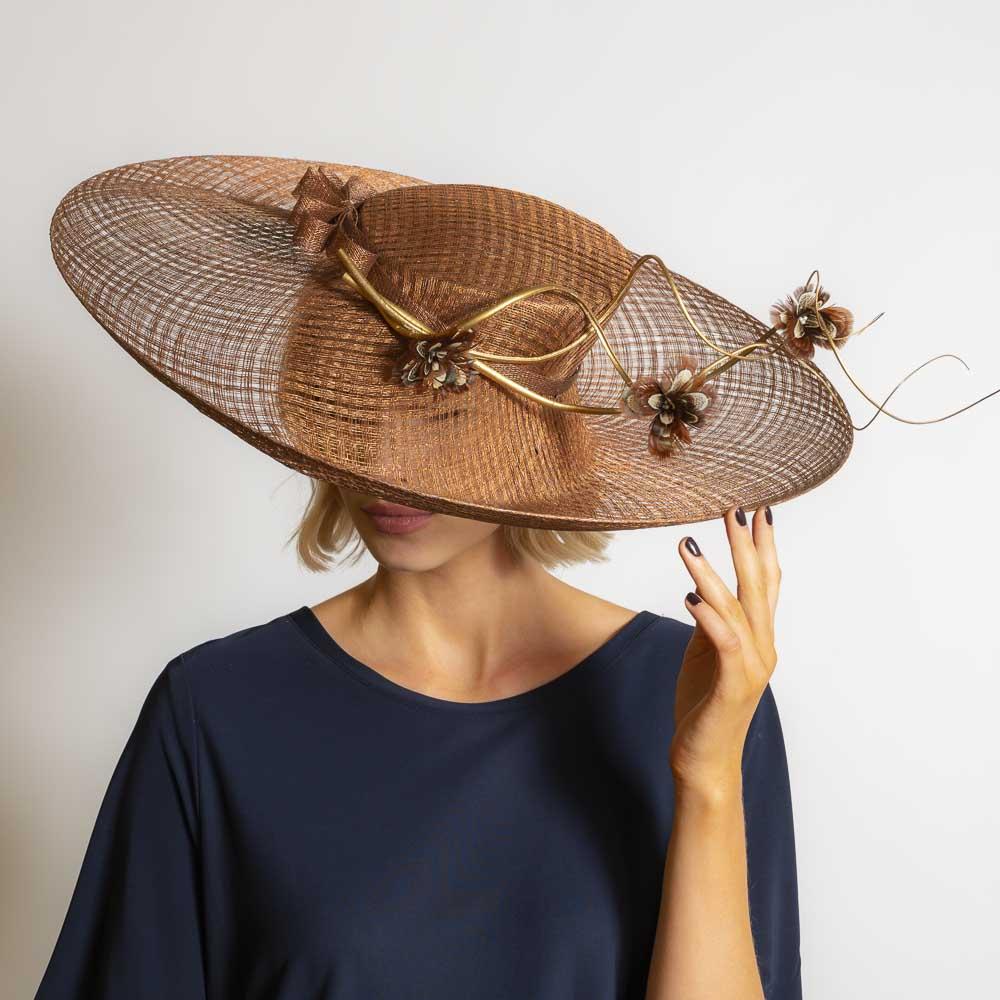 AOIFE KIRWAN HEADPIECE - LARGE TAN DISC