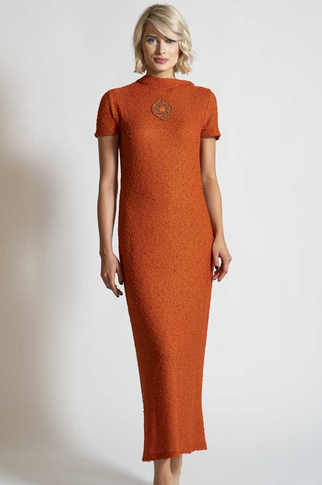 DRESS - FULL LENGHT IN SPICE