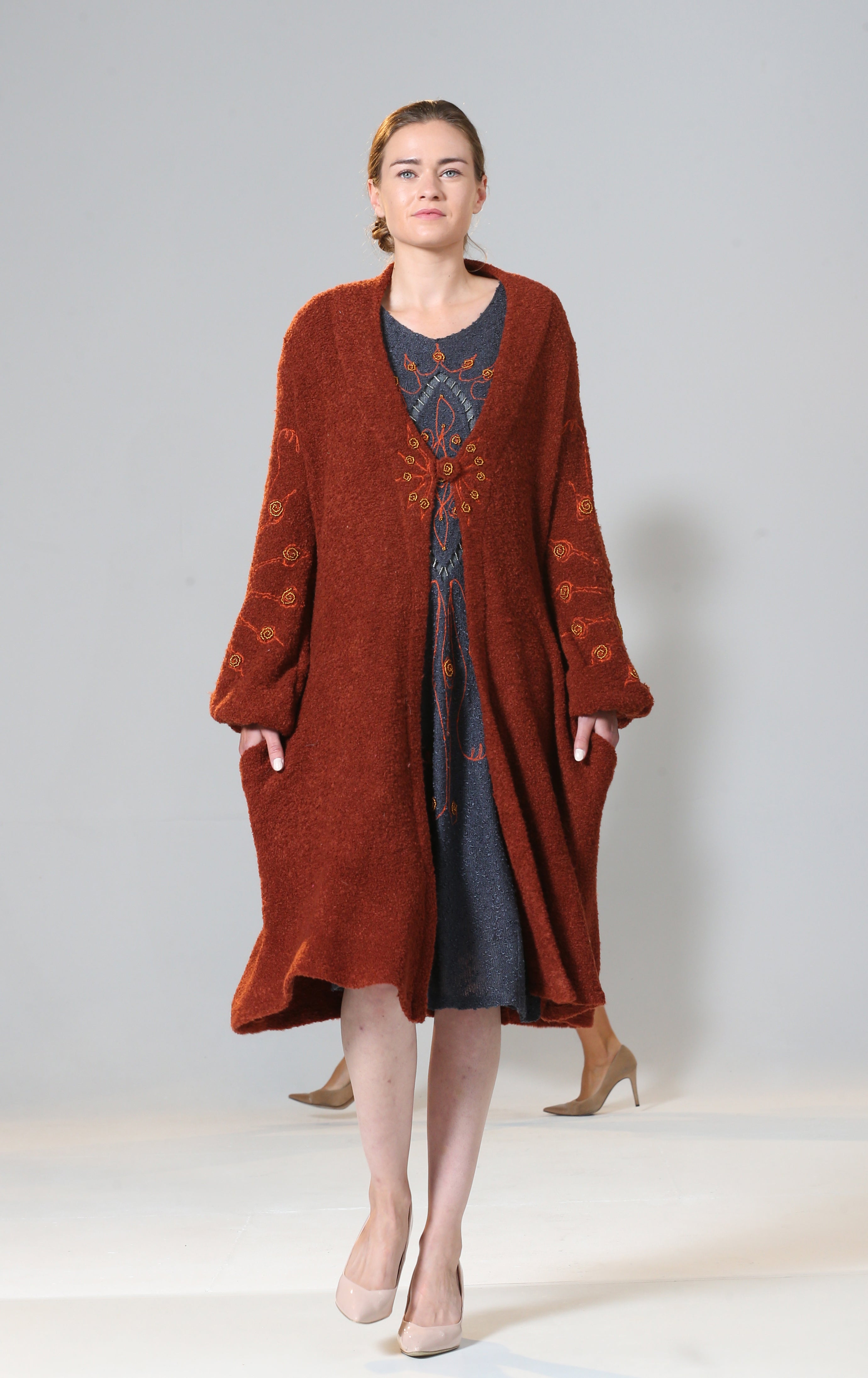 CAROLINE MITCHELL - KNITTED COAT - PRICE ON APPLICATION