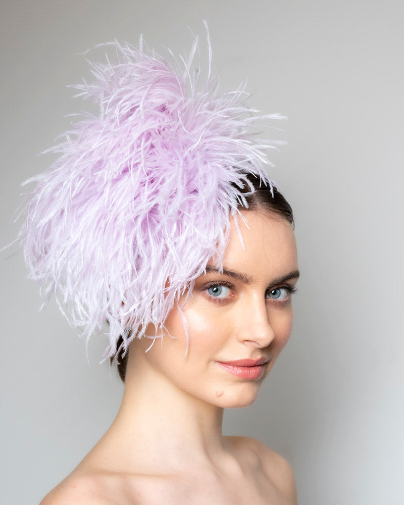 Deb Fanning - Lilac ostrich Hairband