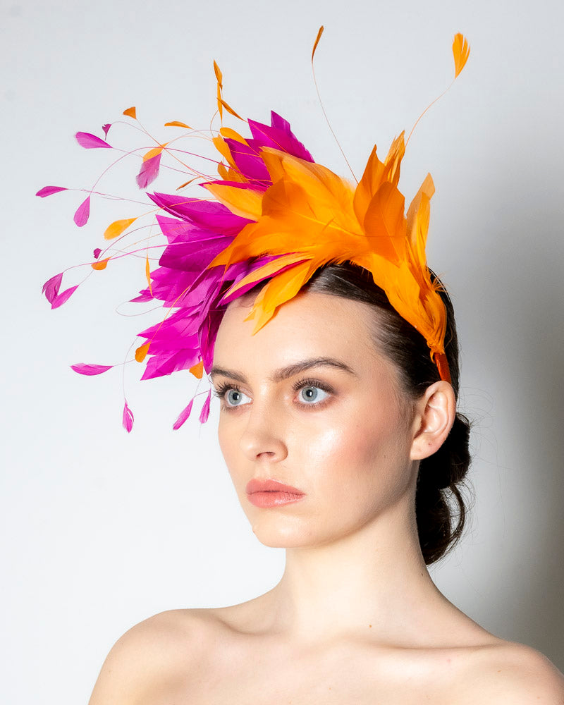 Suzie Mahony - Cerise/orange Hairband