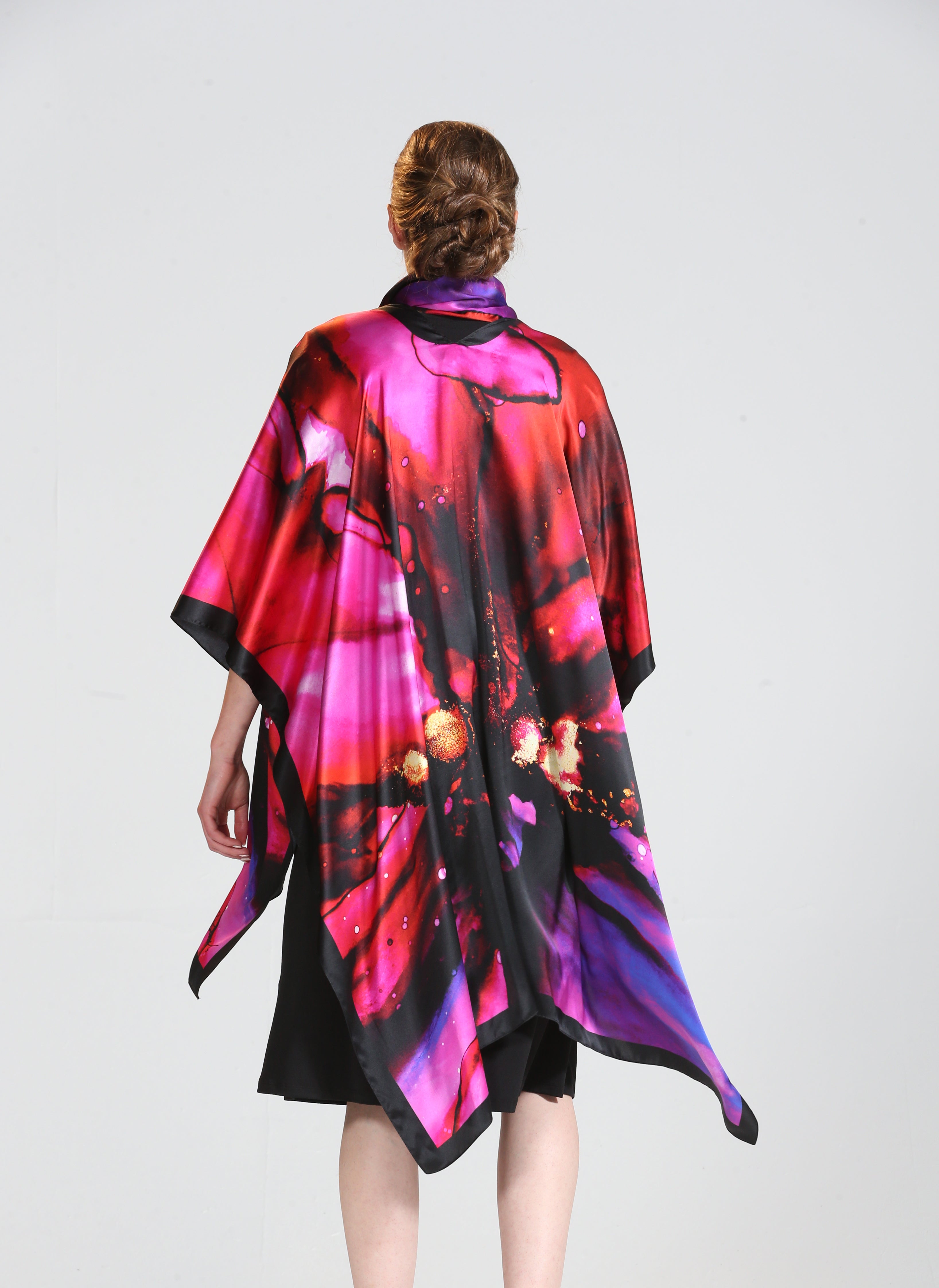 Niamh Daniels - Pink Petal Silk Kimono